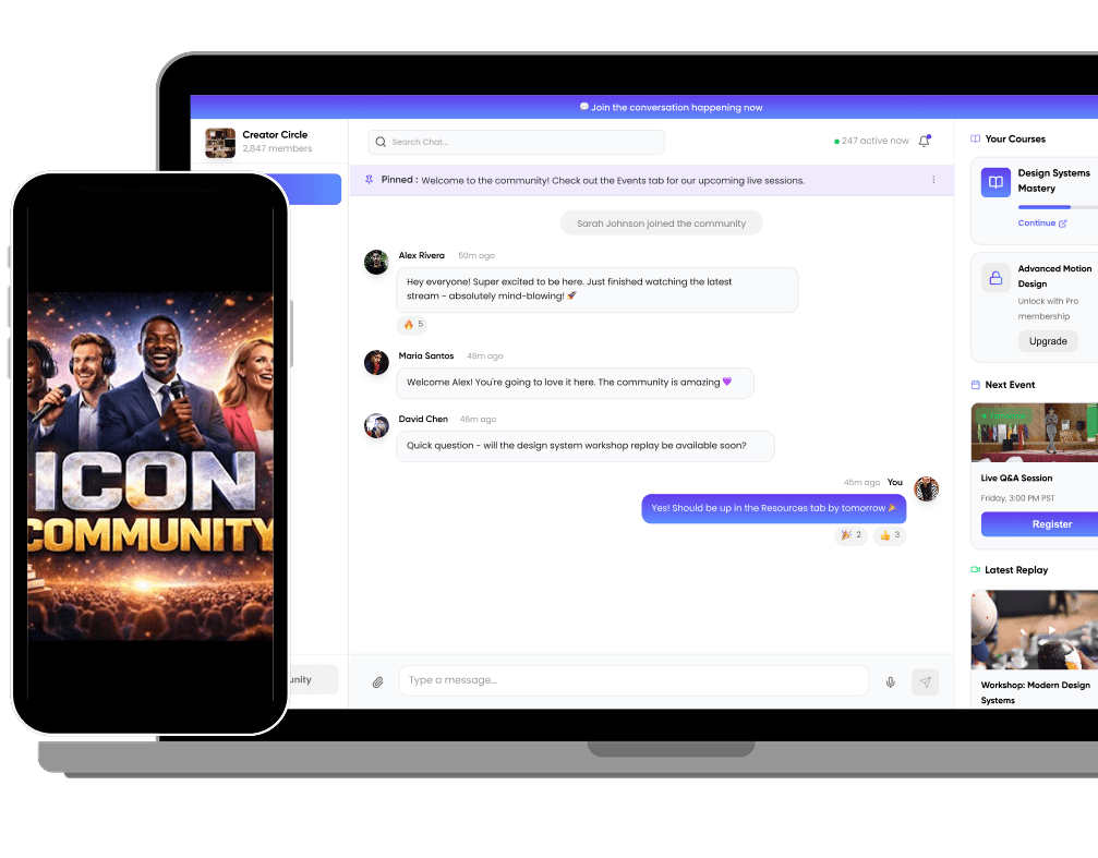 Community chat preview